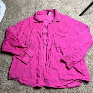 Pink cordoroy H&M shirt/jacket